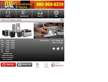 Tablet Screenshot of dalairconditioningandheating.com